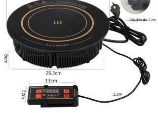 Bếp từ tròn âm bàn 2200W điều khiển nút ấn