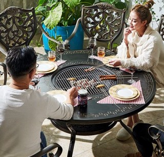 BỘ BÀN NƯỚNG KẾT HỢP BÀN TRÀ SÂN VƯỜN - BAN CÔNG- SÂN THƯỢNG