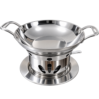 Bếp lẩu cồn kiểu Trung Hoa màu inox