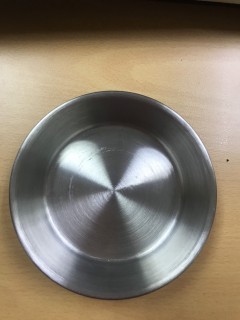 Đĩa chấm 304 1 lớp trắng sz 10cm .